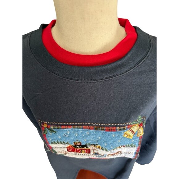 Sweatshirt Winter Christmas Sleigh Ride Holiday Women's XL (14/16) Bobbie Brooks - Picture 3 of 10